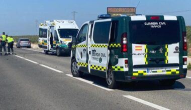 Mueren dos personas en una colisión múltiple en la A-92 a su paso por Estepa