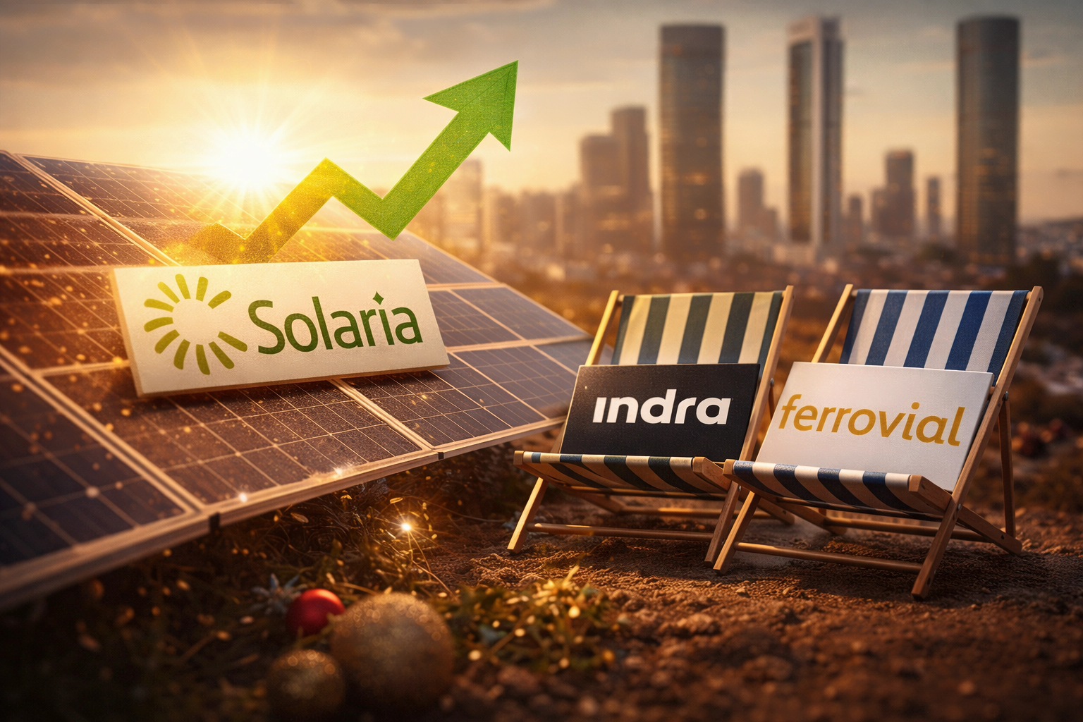 Semana de Navidad en el Ibex 35: Solaria brilla e Indra y Ferrovial descansan