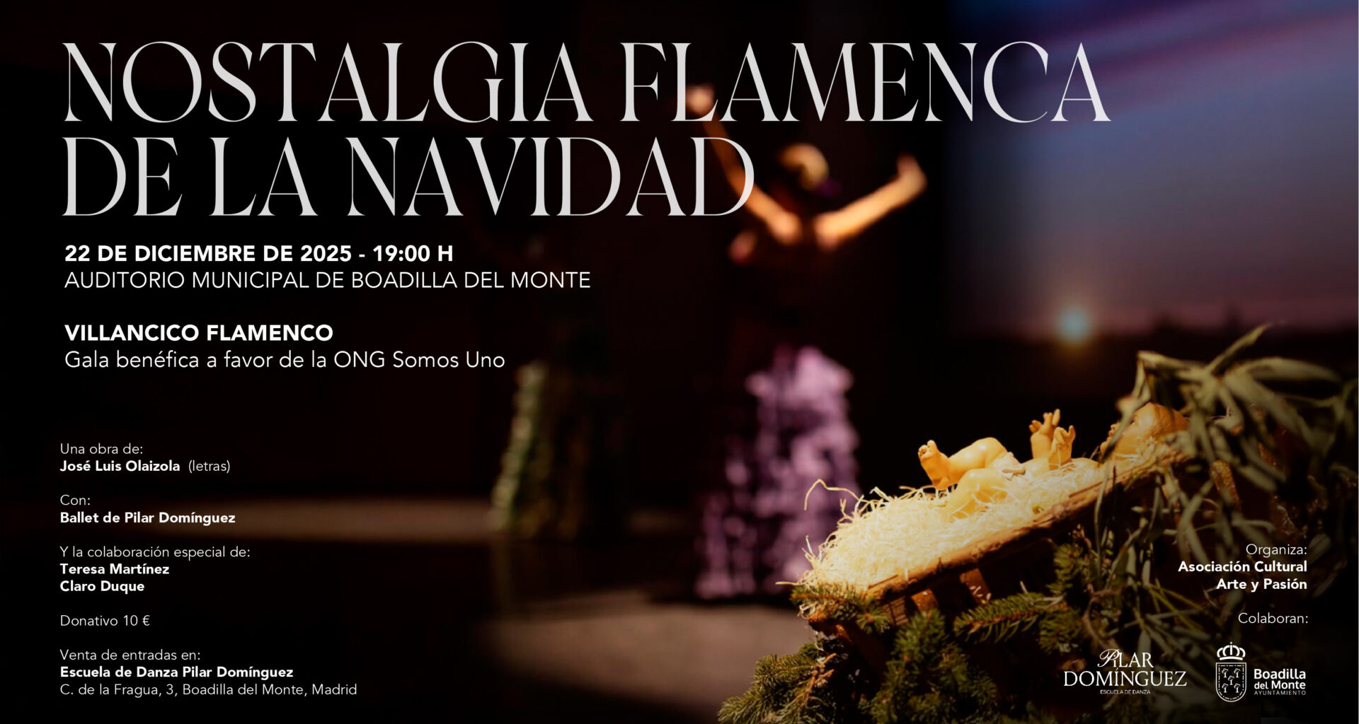 El Auditorio acogerá el próximo día 22 el espectáculo de música y danza Nostalgia Flamenca de la Navidad