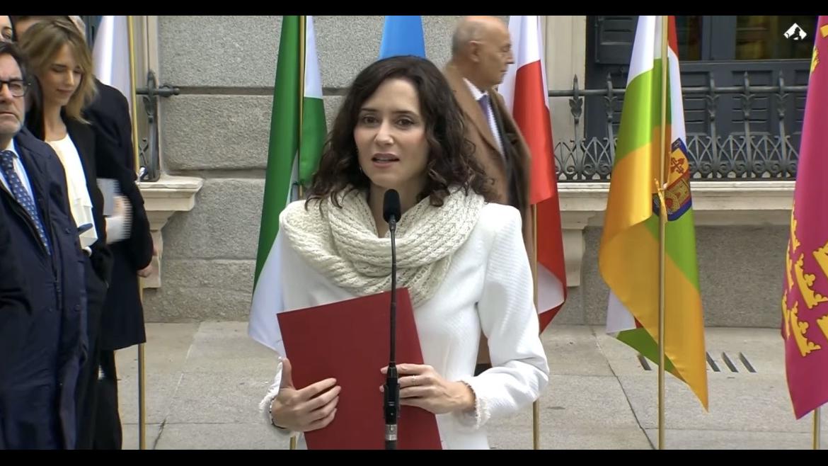 La presidenta Isabel Díaz Ayuso en la celebración