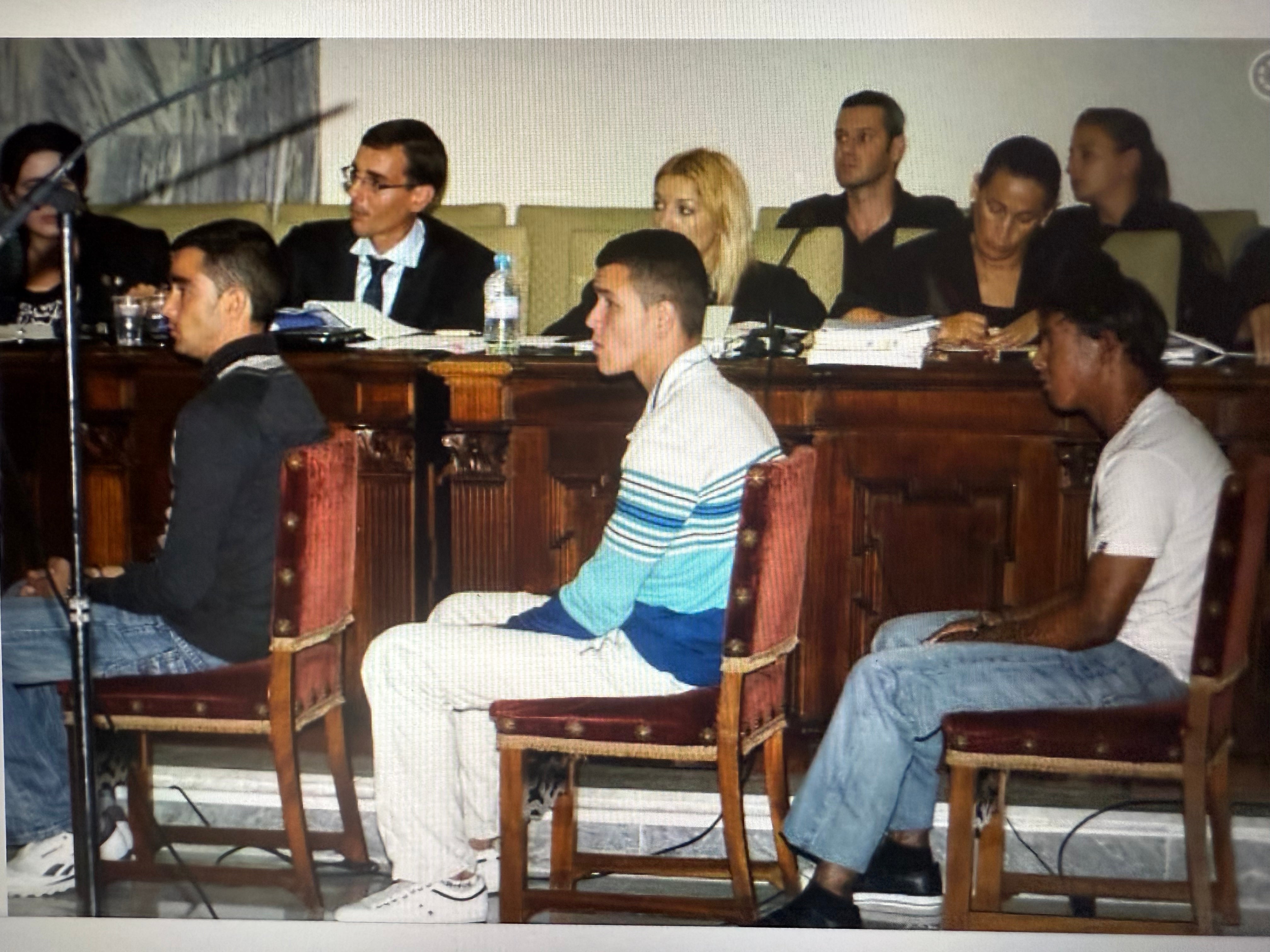 Imagen de los tres acusados por el asesinato de Iván Robaina.