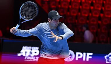 Rafael Jódar se alista antes del primer día de juego en las Next Gen ATP Finals presented by PIF.