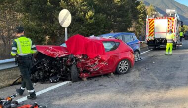 Muere un vizcaíno de 38 años y varios familiares resultan heridos en un accidente de tráfico en Huesca