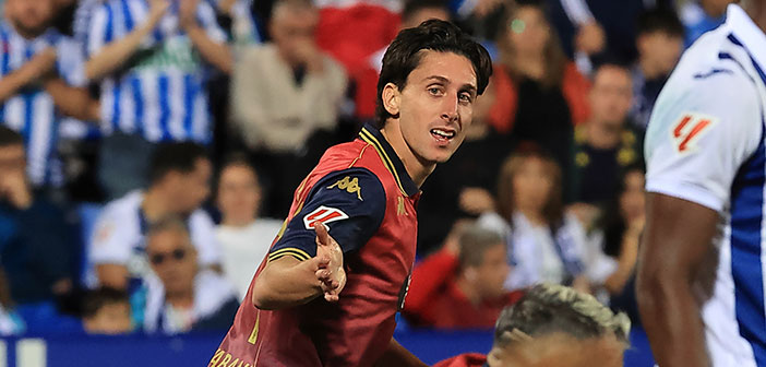 Mulattieri durante el Leganés - Deportivo