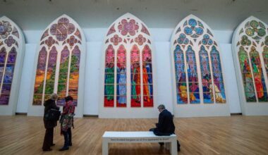 las futuras vidrieras expuestas en el Grand Palais