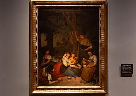 Imagen secundaria 1 - 'Retrato de Gustavo Adolfo Bécquer', 'Interior de una casa de un pueblo de Aragón, cuando la familia se reúne por la tarde para tomar el chocolate' y 'El presente. Fiesta mayor en Moncayo (Aragón), la víspera del santo patrono'