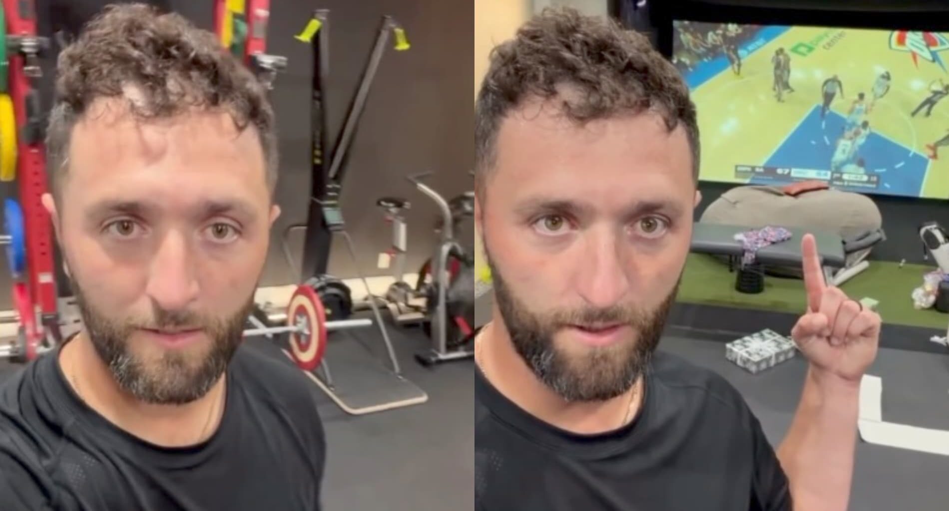 Jon Rahm, en su gimnasio © Instagram