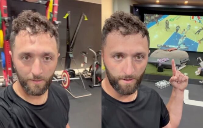 Jon Rahm, en su gimnasio © Instagram