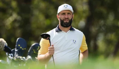 Jon Rahm, durante la ronda de prácticas del martes en Bethpage. (Photo by Michael Reaves/PGA of America)