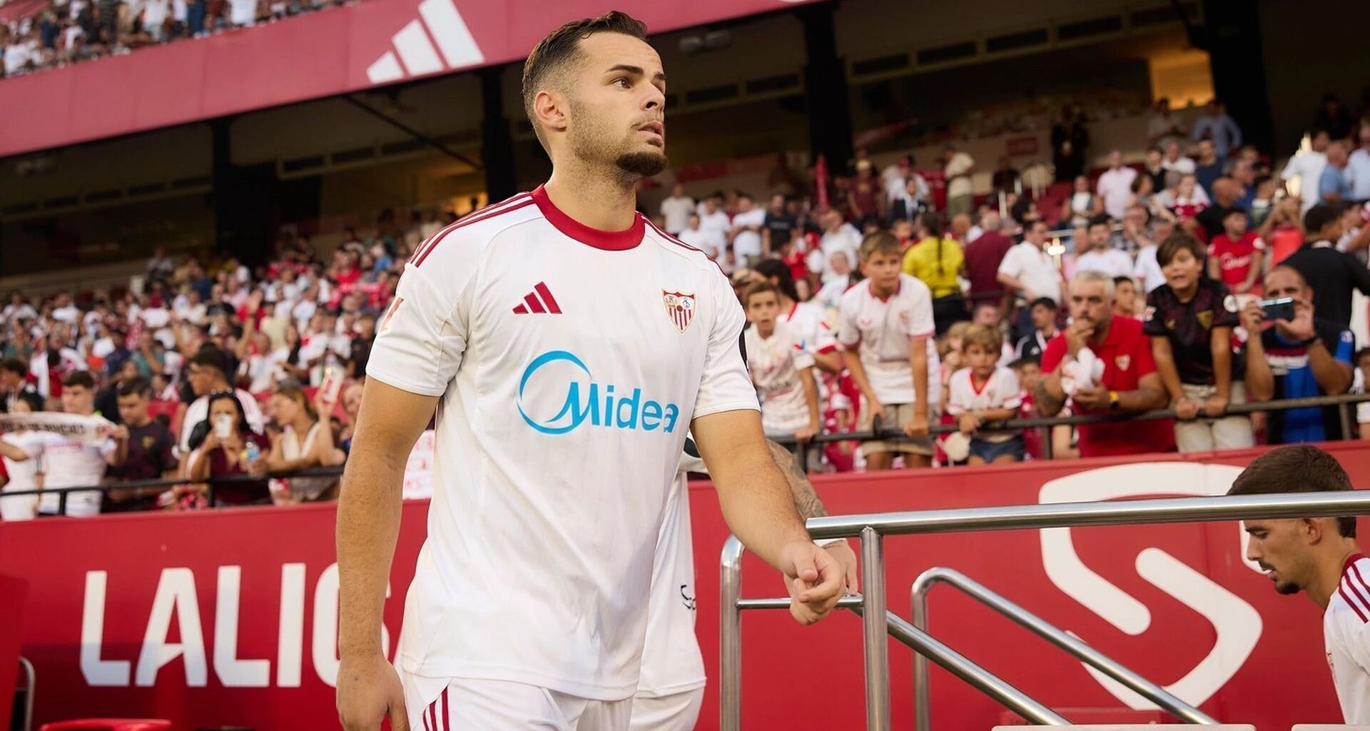 Ramón Martínez, en un partido con el Sevilla