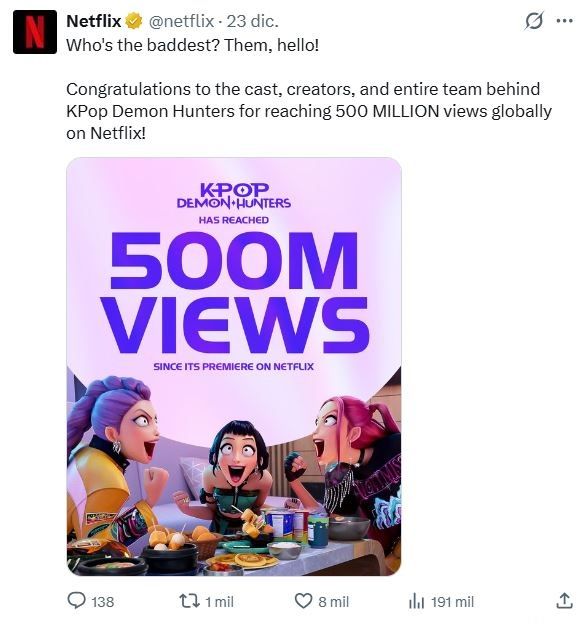Récord de Kpop Demon Hunters