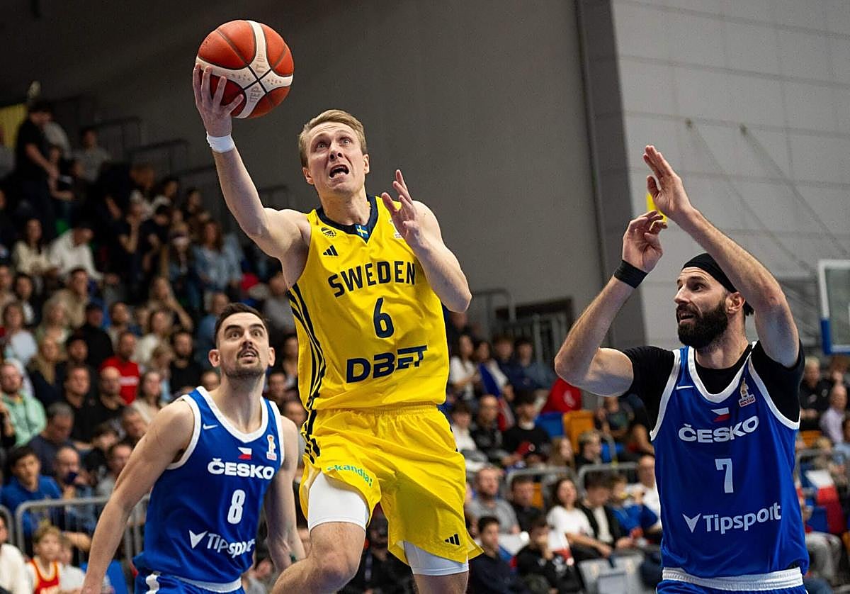 El jugador del Súper Agropal Palencia Tobias Borg brilla con Suecia en las ventanas FIBA