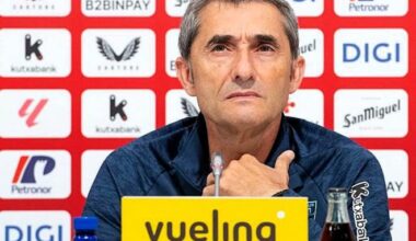Ernesto Valverde, en rueda de prensa en Lezama (Foto: Athletic Club).
