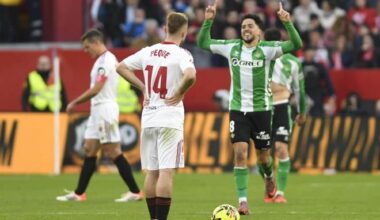 La celebración de Pablo Fornals en el derbi (Foto: Kiko Hurtado)