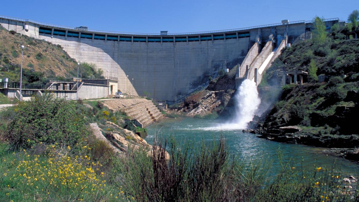 Vista de un embalse de la Comunidad de Madrid