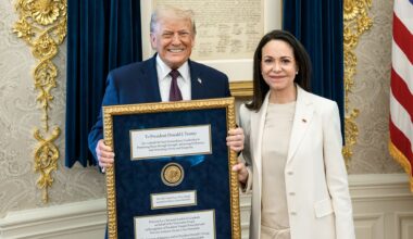 María Corina Machado corteja a Trump con su premio Nobel y le agradece "la promoción de la paz mediante la fuerza" - RTVE.es