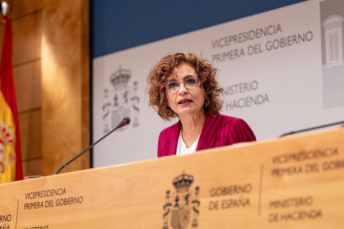 La ministra de Hacienda, María Jesús Montero, durante la presentación del nuevo modelo de financiación autonómico