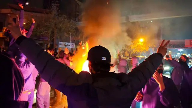 Manifestante en Irán