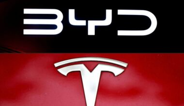 Caen las ventas de Tesla en 2025 y la china BYD lidera el mercado de autos eléctricos