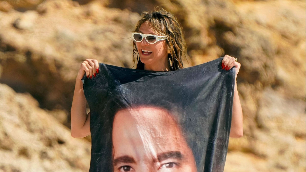 Heidi Klum y el divertidísimo gesto de amor hacia su marido en la playa (spoiler, no te pierdas lo que lleva en su toalla)