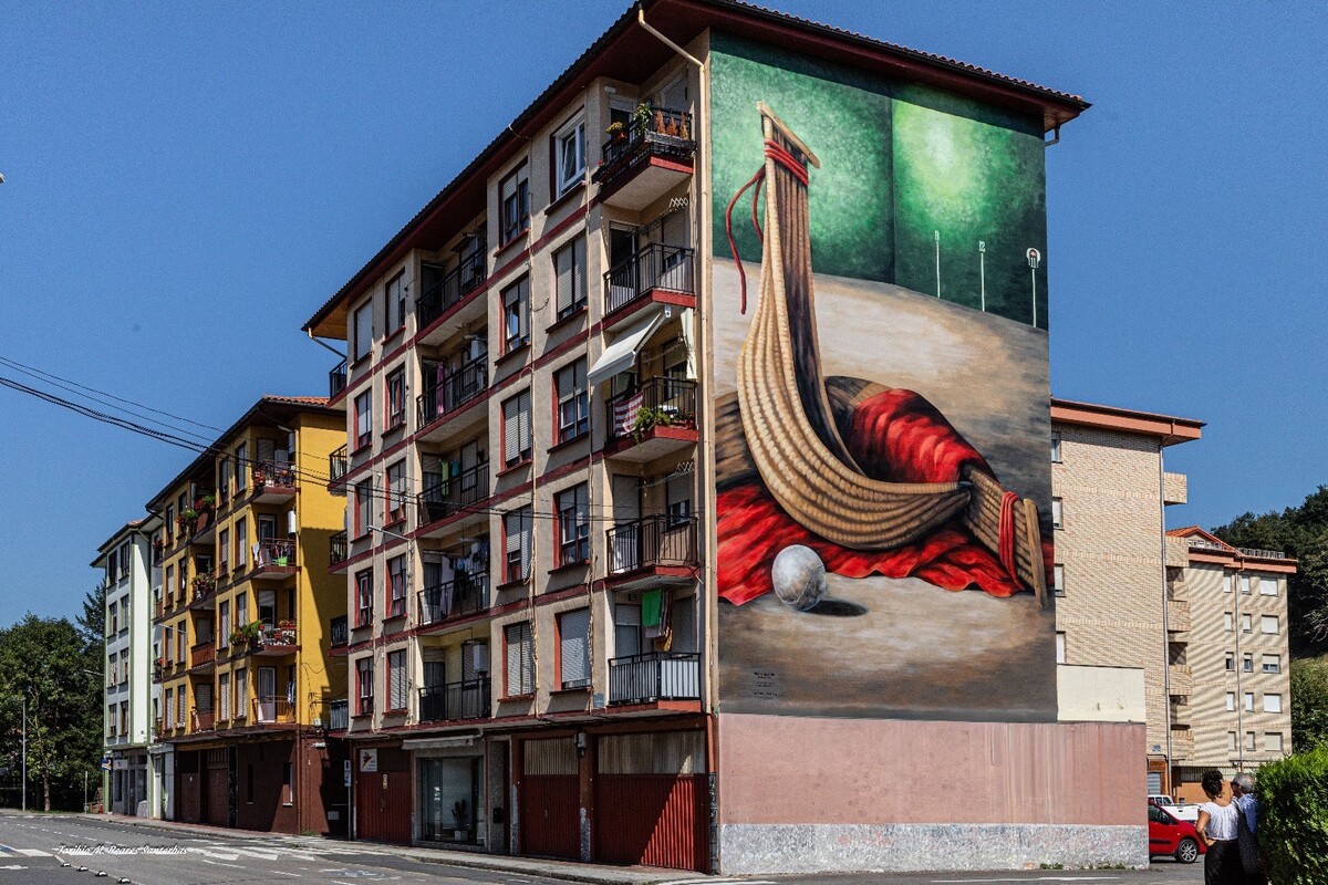 Un grafiti pintado en Markina-Xemein compite por ser el mejor mural del mundo 2025 | Kultura