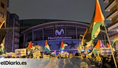 Bochorno y tensión frente a un Palacio de los Deportes blindado por el Real Madrid-Maccabi: "Que Israel juegue sí es política"