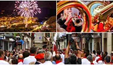 Las tres imágenes que optan a ganar el concurso de fotografía de las fiestas de Sangüesa
