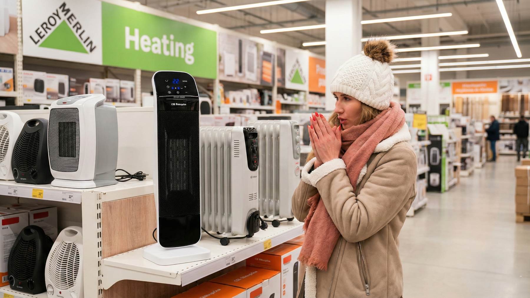 Largas colas en Leroy Merlin por los calefactores portátiles que salvan tu casa del frío invierno