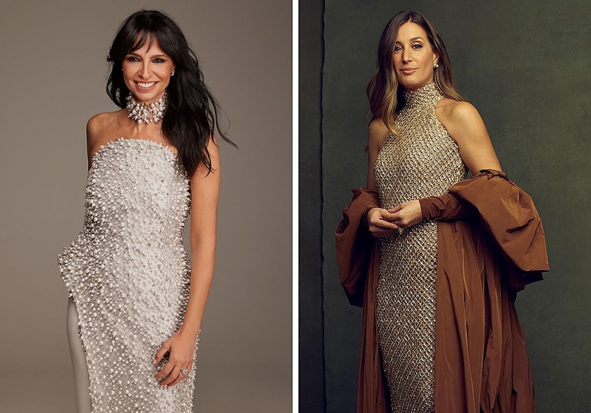 Más de 22.000 perlas y vestidos de 15 kilos: los looks espectaculares de África Baeta y Sara Gandara en las Campanadas de ETB2