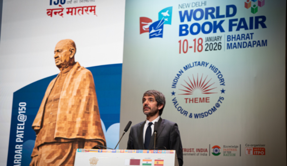 El ministro de Cultura, Ernest Urtasun, inaugura la Feria Internacional del Libro de Nueva Delhi con España como País Foco