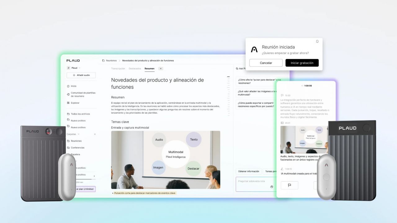 Plaud revoluciona la toma de notas con IA en CES 2026: NotePin S y Plaud Desktop