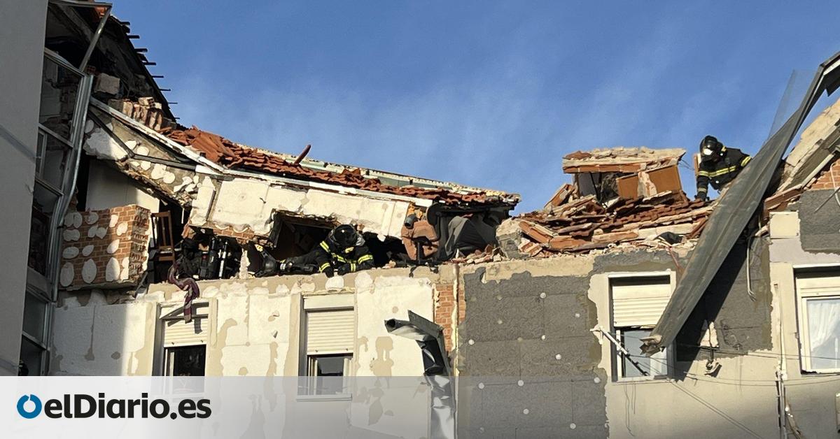 Al menos un muerto y nueve heridos en Carabanchel por una explosión, que derrumba parte de un edificio en obras