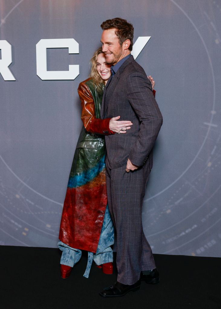 Chris Pratt y Rebecca Ferguson durante la presentación de Londres