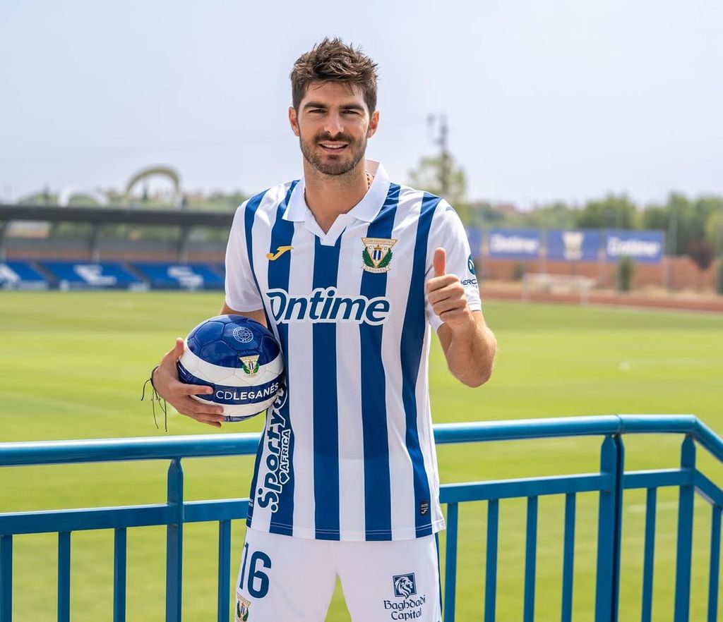 Gonzalo Melero con su nuevo club, el CD Leganés