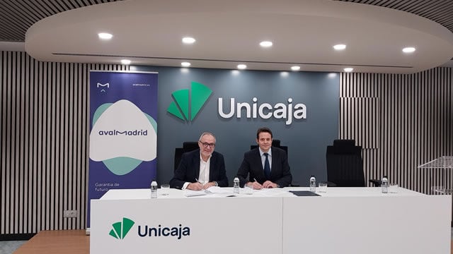 Avalmadrid y Unicaja movilizarán hasta 25 millones de euros para financiar a pymes y autónomos
