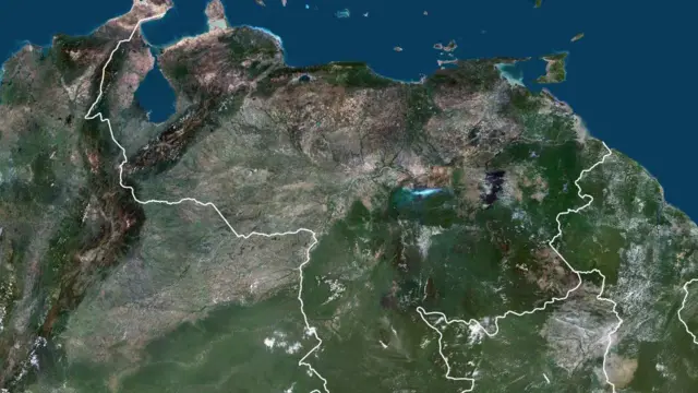 Venezuela vista desde el espacio.