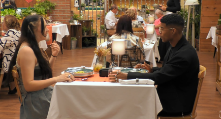 José Luis y Alina en 'First Dates'