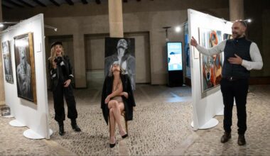 El pintor murchantino Ricardo Pardo abre su exposición en la sede de la UNED de Tudela