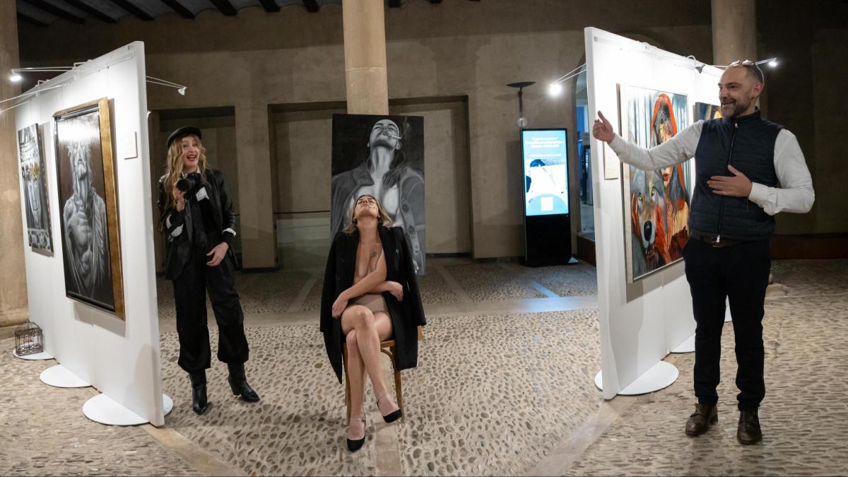 El pintor murchantino Ricardo Pardo abre su exposición en la sede de la UNED de Tudela