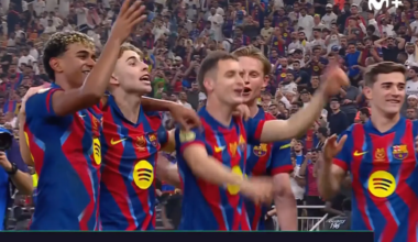 La polémica celebración del Barça tras ganar la Supercopa al Real Madrid: "¡A chupar, chupa, a tu casa!" - 20Minutos