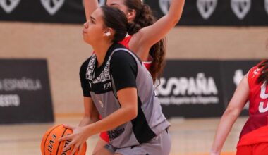 Jugada de uno de los partidos de las selecciones extremeñas.