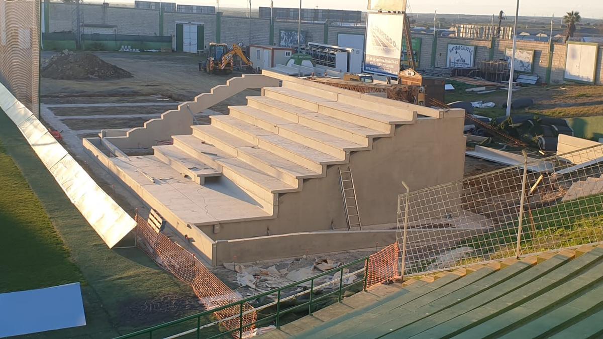 Aspecto de la nueva Grada Diputación que ya luce en el Príncipe Felipe.