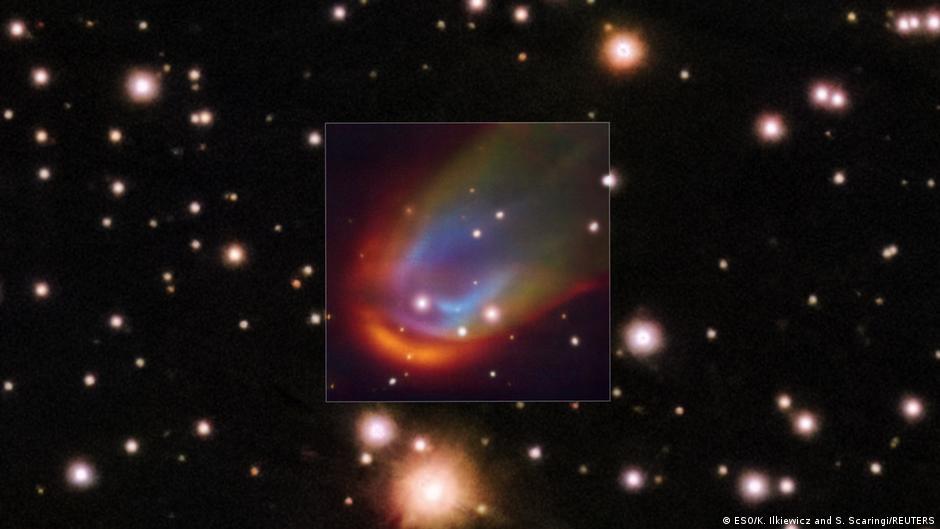 Estrella muerta produce inexplicable onda de choque colorida