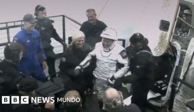 4 astronautas amerizan en la Tierra tras ser evacuados de la Estación Espacial Internacional debido a un "grave" problema médico