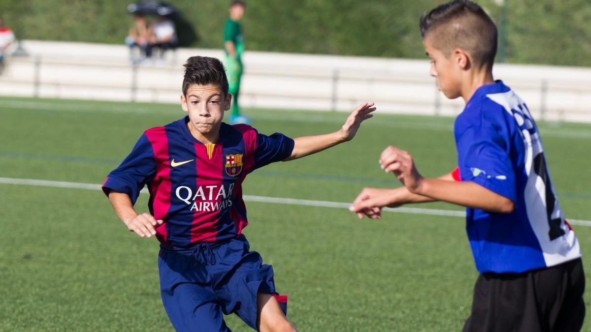 Antoniu Roca jugaba de extremo en la cantera del Barça