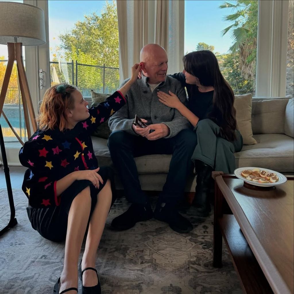 Demi Moore y Bruce Willis con su hija Scout Willis