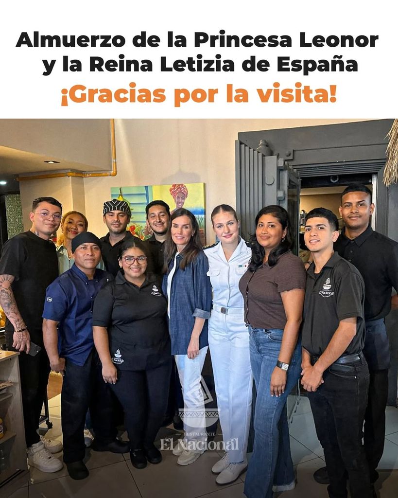 La reina Letizia y la princesa Leonor en el resturante El Nacional de Ciudad de Panamá