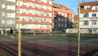 Las pistas de tenis de Rodeira, dentro de las instalaciones del Keniata.