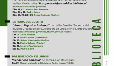 Actividades del mes de enero en las bibliotecas municipales