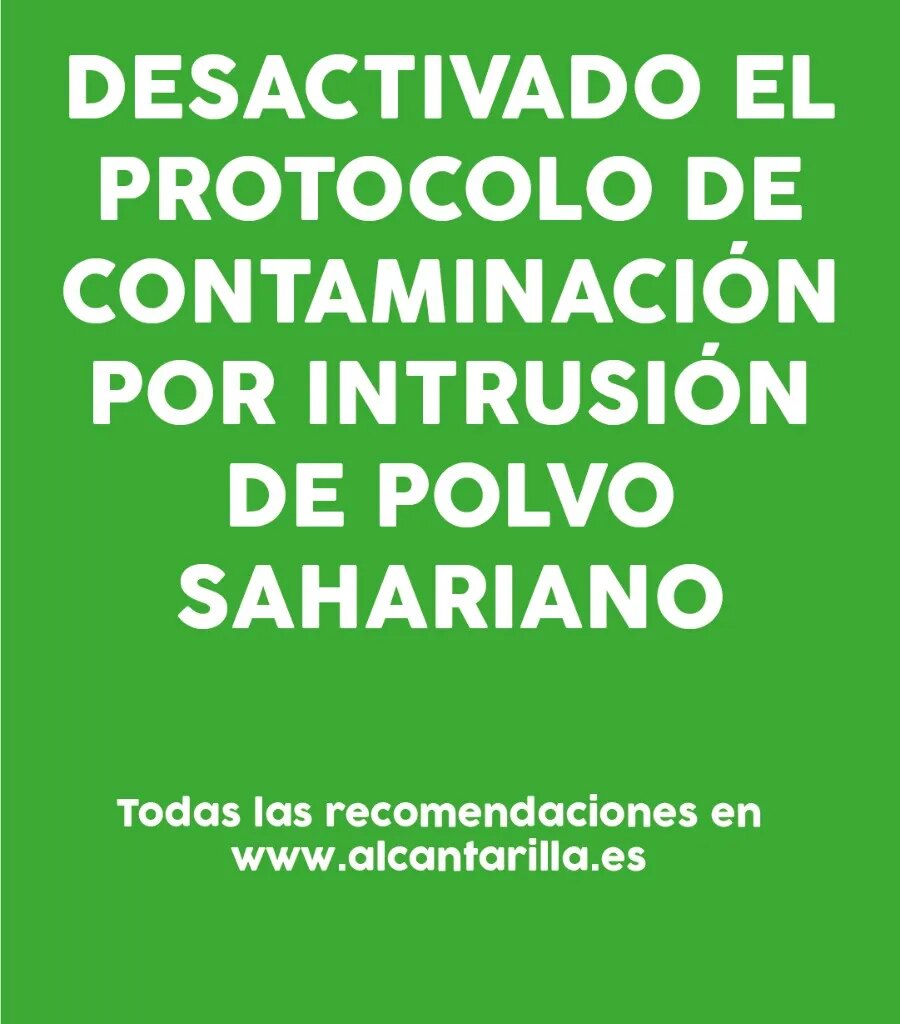 Desactivado el protocolo de contaminación por intrusión de polvo sahariano